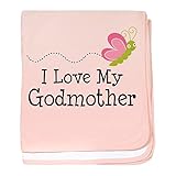 CafePress – I Love My Godmother – スーパーソフトベビー毛布、新生児おくるみ ピンク 05820308416832E
