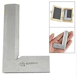 uxcell ステンレス鋼刃 トライ スクウェア ルーラー トライマイター 直角定規 80×50 mm