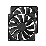 PANO-MOUNTS 140mm PCケースファン 大風量ファン 静音タイプ 25mm厚 3ピン+4ピン 2個入り