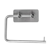 Zhhlinyuan Hi-Quality 2x Brushed Stainless Steel Toilet Paper Holder 3M Self Adhesive