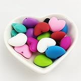 Mamimami Home 歯固め はがため シリコーン製　心のビーズカミカミ 20MM 50個 DIY アクセサリー おしゃぶり　赤ちゃん 出産祝い ベビー 誕生日プレゼント 男の子 女の子 0-3