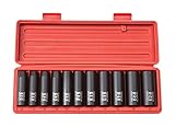 TEKTON 4870 1/2' Drive Deep Impact Socket Set, 10-24mm, Metric, Cr-V, 11 Sockets [並行輸入品]