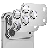 「Actfrain」2枚セットiPhone 17 Pro用 カメラ保護フィルム 【アルミ合金+9H強化ガラス】レンズ全面保護 耐衝撃/擦り傷防止/露出オーバー防止 高透過率 曇りなし 強粘着設計 黒縁デザイン ホワイト