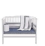 Baby Doll Bedding Soho Mini Crib/ Port-a-Crib Bedding Set with 100% cotton trellis design sheet Navy