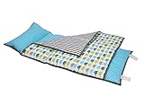 Bacati Elephants Nap Mat Bedding Set, Aqua/Lime/Grey by Bacati