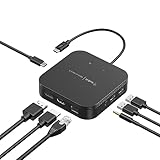 Belkin CONNECT Thunderbolt 3 Dock Core 7 in 1ドッキングステーション Macbook Pro / Macbook Air / iPad Pro / iMac / Windows 10対応 4Kデュアルディスプレイ対応 最大5K/60Hz DisplayPort1.4/HDMI2.0 USB-C PD 60W出力 1Gbpsイーサネット 2年保証 F4U110bt