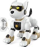 ロボット犬 音楽演奏 犬型ロボットプログラミング 音声制御電子 ペット ペット触れてインタラクティブ 犬 おもちゃ 男の子 女の子 誕生日プレゼント 癒やしい 子ども用電動ロボット家族クリスマス贈り物