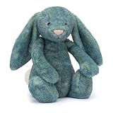 Jellycat Bashful Azure Luxe Bunny ぬいぐるみ 巨大 20インチ - ウサギ&バニー ぬいぐるみ - クラシックな子供用ギフト