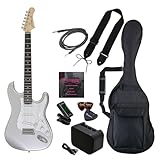 Photogenic フォトジェニック エレキギター 初心者入門 ライトセット STタイプ シルバー ST-180/SV [ソフトケース/シールド/ミニアンプ/チューナー/ストラップ/ピック/ピックケース/弦/調整用レンチ付属]