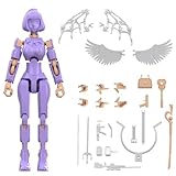 ロボット モデル人形 可動 フィギュア アクションフィギュア 作画 練習 模型 小道具 14×5.5cm 関節可動/ABS素材 武器10種付属 組み立て式 コレクション/プレイ用 創造力育成 子供/大人向け