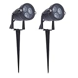 Lemonbest 2pcs LED Landscape Garden Wall Yard Path Pond Flood Spot Light Outdoor IP65 Decorative Lam