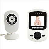 ワイヤレスベビーモニター、2.4インチLCD赤外線ナイトビジョン双方向インターコム、泣いているリマインダースクリーンスケーラブルな音楽スマートカメラ