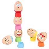 ユニセックスベビーWooden Toys Eggバランスゲーム&建物モデルトイシミュレーション教育ブロックテーブルゲームクリスマスギフトToddlers