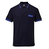 (ポートウエスト) Portwest メンズ Texo コントラスト 半袖 ポロシャツ 作業服 ワークウェア (4XL) (ネイビー/ロイヤル)
