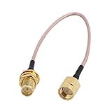 uxcell SMAオス-RP-SMAメス同軸ケーブル SMAコネクタ SMAアダプター 同軸アダプタ