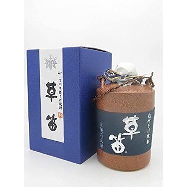 Amazon.co.jp: 【ギフト】 戸塚酒造 草笛 そば焼酎 長期貯蔵 壺入り 42