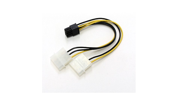 Amazon Planex 達人 Pci Express用電源変換ケーブル 4ピン大 オス 2 Pci E 6ピン オス 15cm Pcp Pc Mx2e6 プラネックス 電源ケーブル 通販