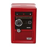 古いClasicレトロデザインメタルセーフPiggy Bank with Perfect保存を個人お気に入りアイテムの一部 レッド