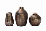 Creative Co-Op Metallic Terra Cotta Vase Set by Creative Co-op
