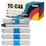 【Amazon.co.jp限定】 OKI用 TC-C4A2 互換トナー 4色セット (TC-C4AK2*1/TC-C4AC2*1/TC-C4AM2*1/TC-C4AY2*1)大容量 ICチップ搭載【大容量版】印刷可能枚数：約5000枚（A4用紙5％印字率） 対応機種：C332 MC363 C332dn MC363dn C332dnw MC363dnw 【Koyinda】