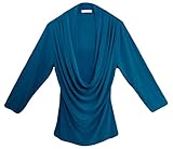 Nokweeman レディーズ Winter Scoop 授乳 シャツ ブラウス (S, ターコイズ Turquoise)