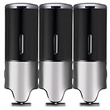 【累計10万本出荷】PREMM シャンプーディスペンサー マグネット シャンプーボトル 壁掛け (ブラック, トリプル 500ml x 3)