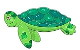 Wallmonkeys WM359253 Cartoon Sea Turtle Peel and Stick Wall Decals (72 in W x 44 in H) [並行輸入品]