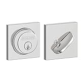 Schlage B60N COL 625 Single Cylinder Deadbolt with Collins Trim, Bright Chrome [並行輸入品]