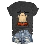 [HongzyFirm] ハロウィン Tシャツ メンズレディース 大人用 面白い 通気 おしゃれ 快適な おもしろ 柔らかい かっこいい おかしい コスチューム おばけ プリント 丸首 トップス 大きいサイズ 半袖 ゆったり 仮装コスプレ