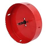uxcell　ホールソー　高速度鋼　バイメタル カッターツール　レッド　150mm切削直径　M42 HSS