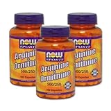 3個セット L-アルギニン & L-オルニチン 500ｍｇ 250ｍｇ 100粒 [海外直送品]