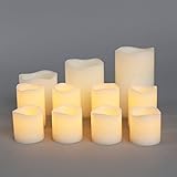 炎のない電池駆動のキャンドル11個セット 電池付き LC003102