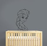Elsa The Snow Queen壁デカールFrozenディズニープリンセスビニールステッカーホームの漫画アートファンタジーデコレーション、キッズ用ガールズ部屋装飾elq1