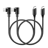 USB-C ＆ USB-C ケーブル L 字 1m【2本組】SLEIJAOOE【 60W 急速充電 /USB2.0規格/ PD対応】高耐久ナイロン Type C (C to C) ケーブル 100cm スマートフォン・タブレット・ゲーム機等Type-C 機器対応 ブラック