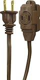 GE 9-Feet Indoor Extension Cord with Tamper Guard, Brown 51942 [並行輸入品]