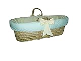 Baby Doll Bedding Reversible Moses Basket Bedding Set, Mint/Yellow by BabyDoll Bedding