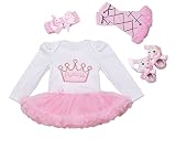 ベビー服 スーツ風 ロンパース 赤ちゃん カバーオール 新生児 長袖 春秋着 子供服 キッズ フォーマル 女の子出産祝い 結婚式 写真撮影 (XL)