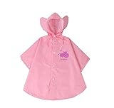 かわいいピンクの女の子レインケープ便利な子供レインコートレインプロテクター