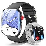 【Amazon.co.jp限定】スマートウォッチ【2025年新登場】2.01インチ大画面 Bluetooth通話機能付き IP67防水 長持ちバッテリー 多機能スポーツウォッチ iPhone/Android対応 LINE/SMS通知 音楽制御 DIY文字盤 日本語説明書（ブラック)