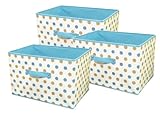 東洋ケース インナーボックス (3個組) ドット柄インナーボックス カラーボックス対応 よこ型 幅38×奥行25cm ドット柄 ブルー DT-3P-BL