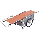 昭和ブリッジ 防災用 折りたたみ式 アルミ リヤカー [ブレーキ・スタンド・担架付き] SMC-1BST