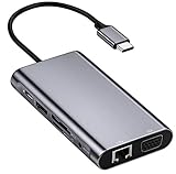 ハブ USB C ハブ HUB 10in1 100WPD出力対応 4K対応 ディスプレイ2台出力可能 10ポート ドッキングステーション タイプc ハブ usb-c hub