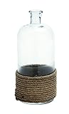 Woodland Imports Homely Glass Bottle Flower Vase with Coiled Rope [並行輸入品]