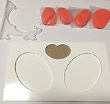 ベビー フォトフレーム 手形 足形 写真立て 赤ちゃん プレゼント 出産祝い (タイプ2, レッド)