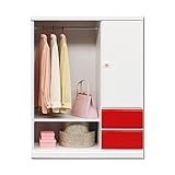 アルファタカバ オシャレなママ必見のキュアセレクトシリーズ 100cm幅ワードロープレッド取っ手ハートピンク