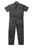 [ディッキーズ]Dickise【ツナギ服】春夏半袖ストライプツヅキ服・シンプルでスタイリッシュ《059-21-713》 (5L, BC ブラック)
