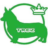 14色 愛犬名 or 犬種名入り コーギー ステッカー DOG ON BOARD【DOG IN CAR 愛犬 ワンコ 名入れ ネーム ドッグ 犬 車 カーサイン 名前 名前入れ】 (ライトグリーン)