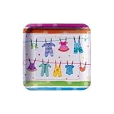 Baby Clothes Line Plates by Shower My Baby