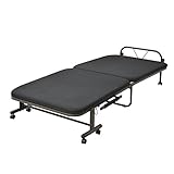 山善(YAMAZEN) 折りたたみベッド(シングル) ブラック BB-7S(WBK/DBR)