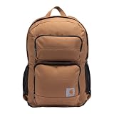 カーハートレガシースタンダードワークバックパック、パッド入りラップトップスリーブとタブレット収納、Carhartt Brown